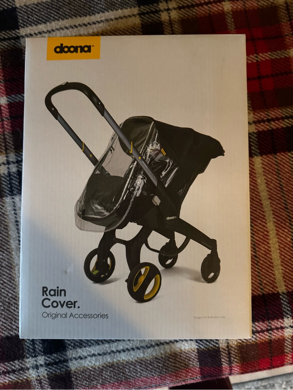 doona Black Rain Cover for Kids Strollers